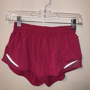 Pink hotty hot lululemon shorts